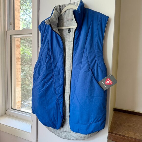 NWT Free People Movement Slalom Reversible Fleece Vest Stellar Cobalt Blue XS - Picture 6 of 17